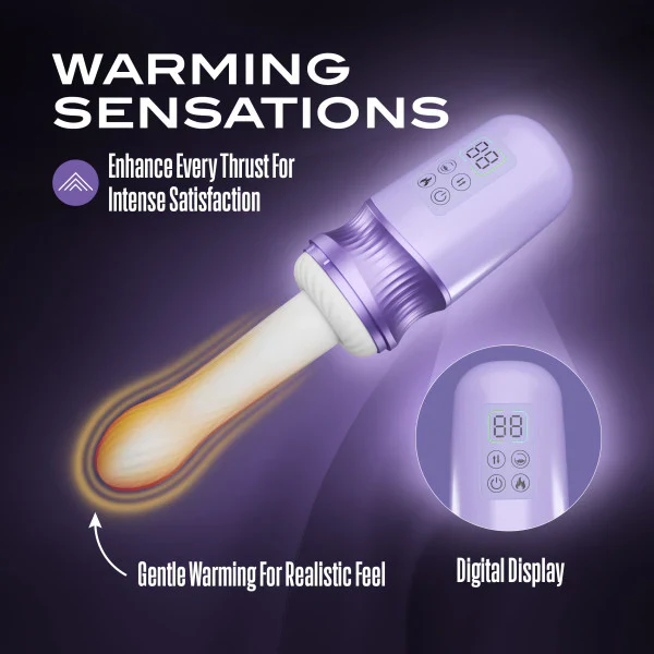 Temptasia Violet Vixen Warming Thrusting Vibrator by Blush - Image 4