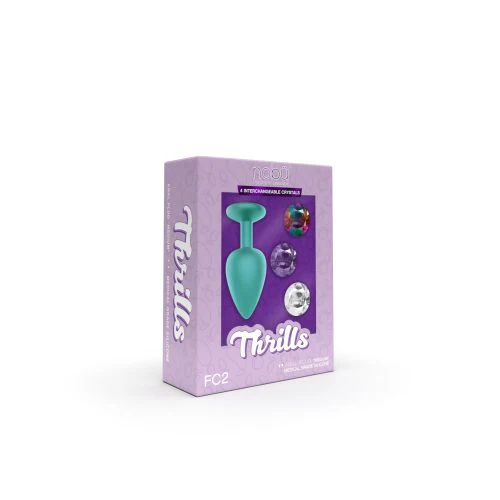 Thrills Medium Silicone Anal Plug with Jewels by Nobu