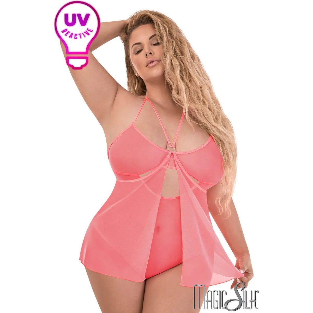 UV Babydoll Teddy by Magic Silk - Image 3