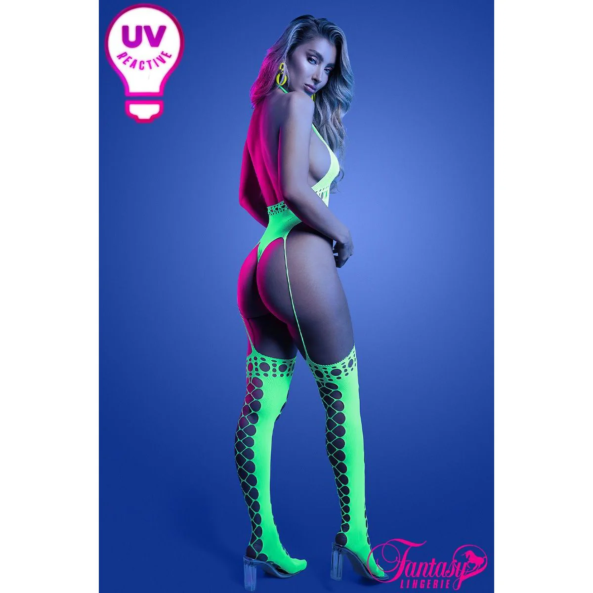 UV Reactive Bodystocking by Fantasy Lingerie - Image 2