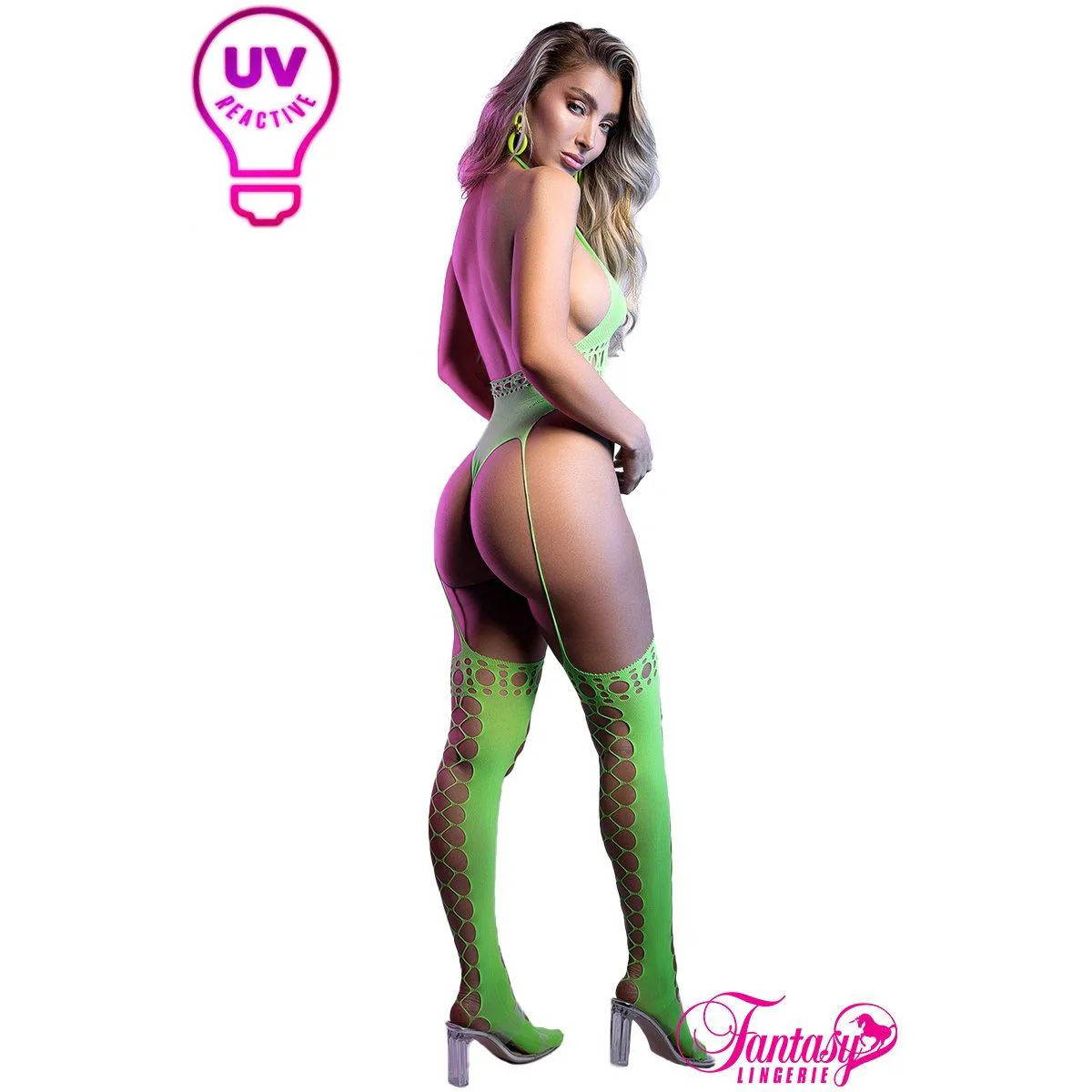 UV Reactive Bodystocking by Fantasy Lingerie - Image 6
