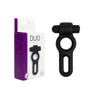 Vibrating Double Cock Ring Set by Adore U Duo