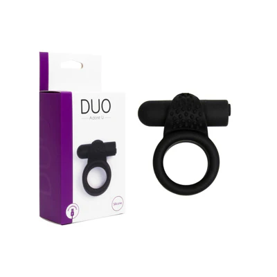 Vibrating Textured Cock Ring Set by Adore U Duo
