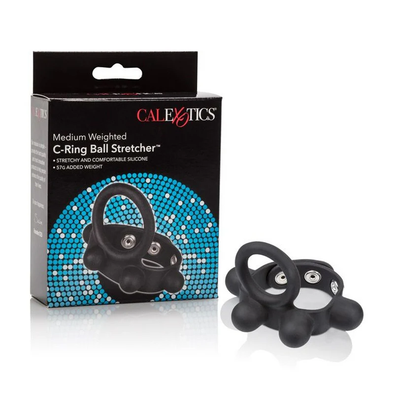Weighted C Ring Ball Stretcher Medium by Cal Exotics