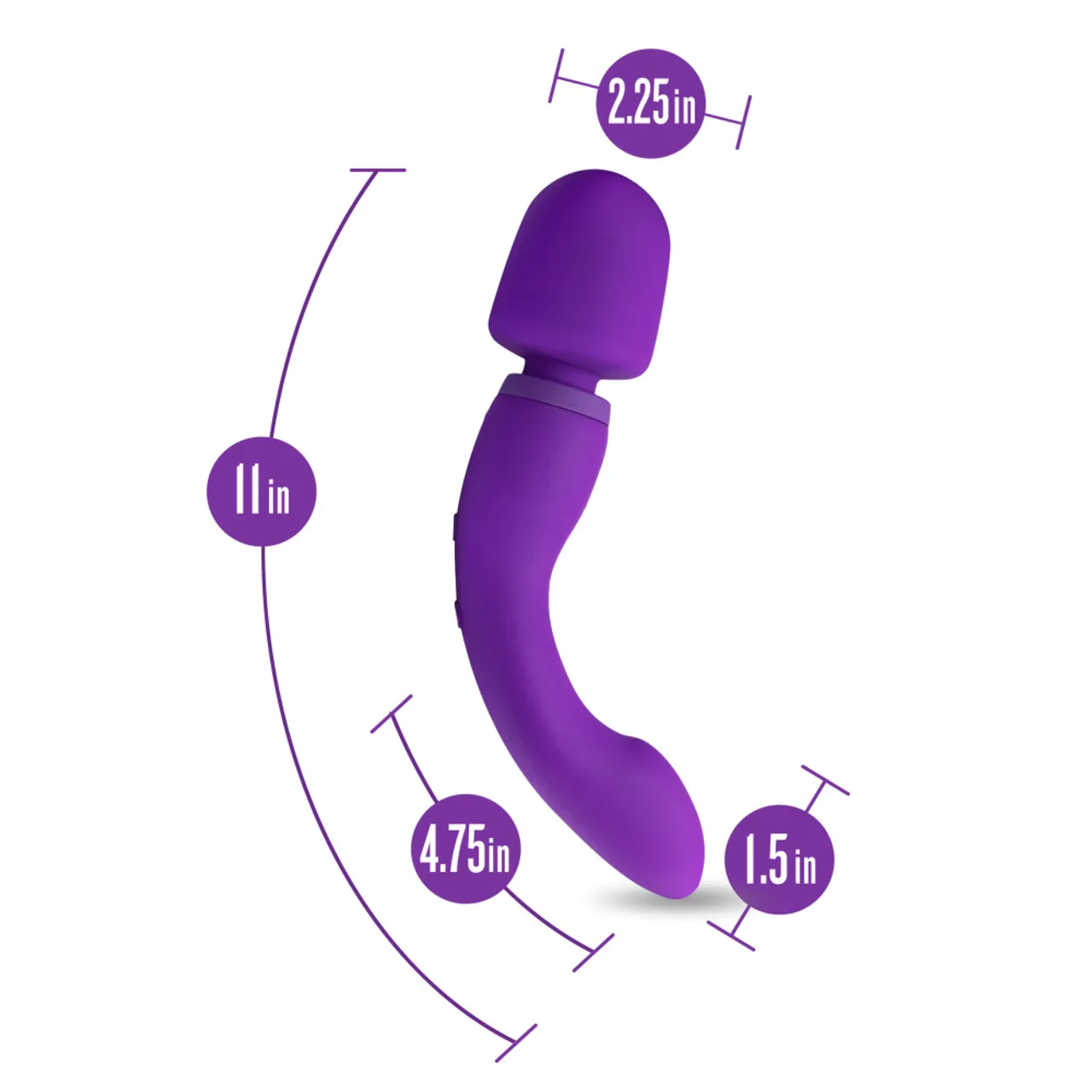 Wellness Dual Sense Vibrating Dual Wand by Blush Novelties - Image 2