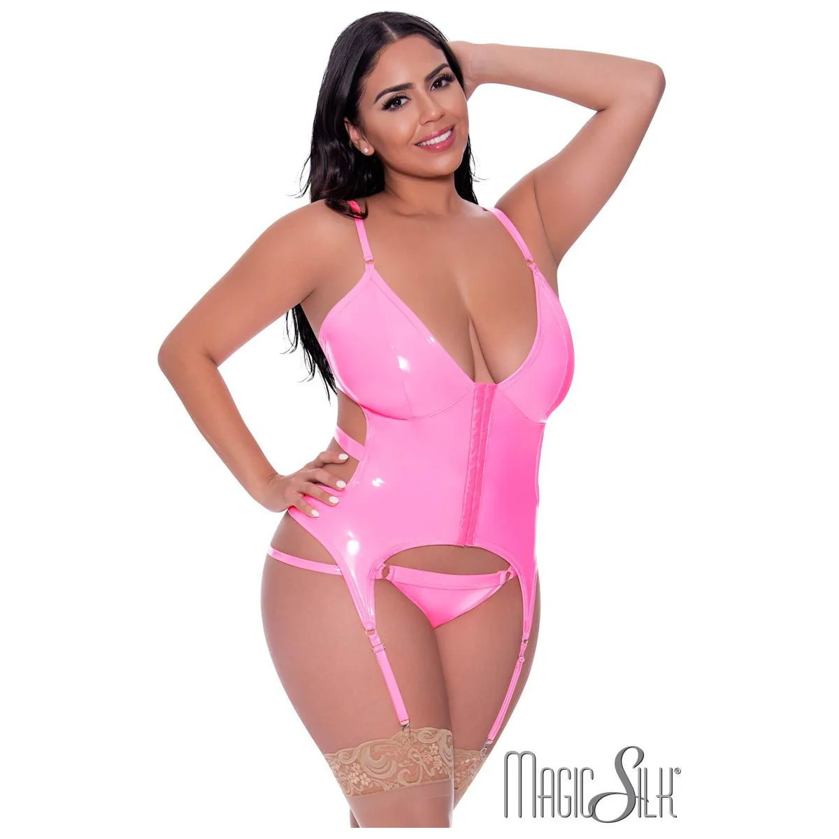 Wet Look Bustier by Magic Silk - Image 5