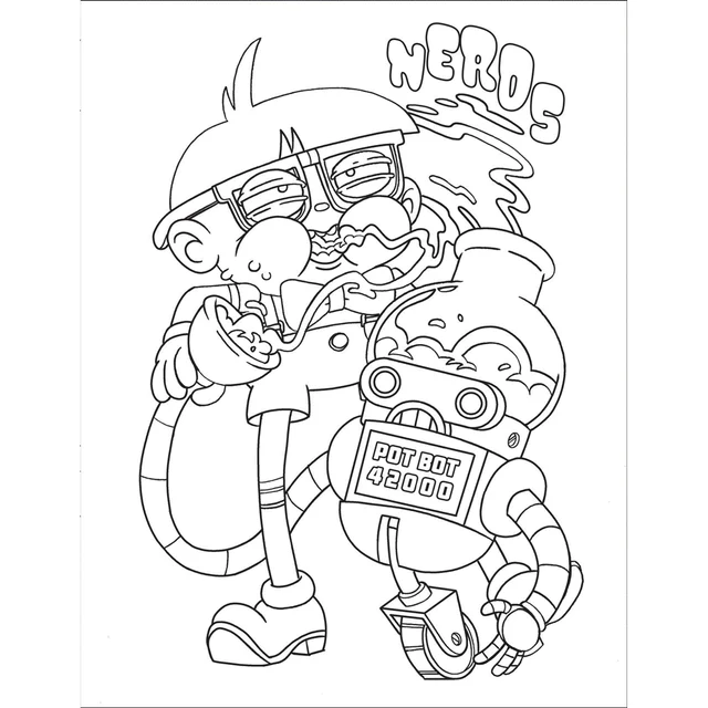 Who Smokes Weed Coloring Book by Wood Rocket - Image 3