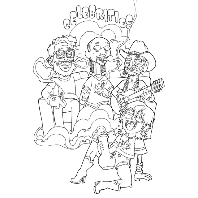Who Smokes Weed Coloring Book by Wood Rocket - Image 4