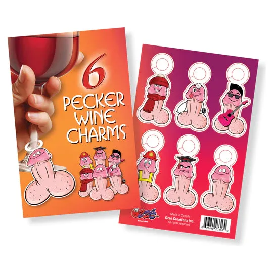 Willy Pecker Wine Charms by Ozze Creations