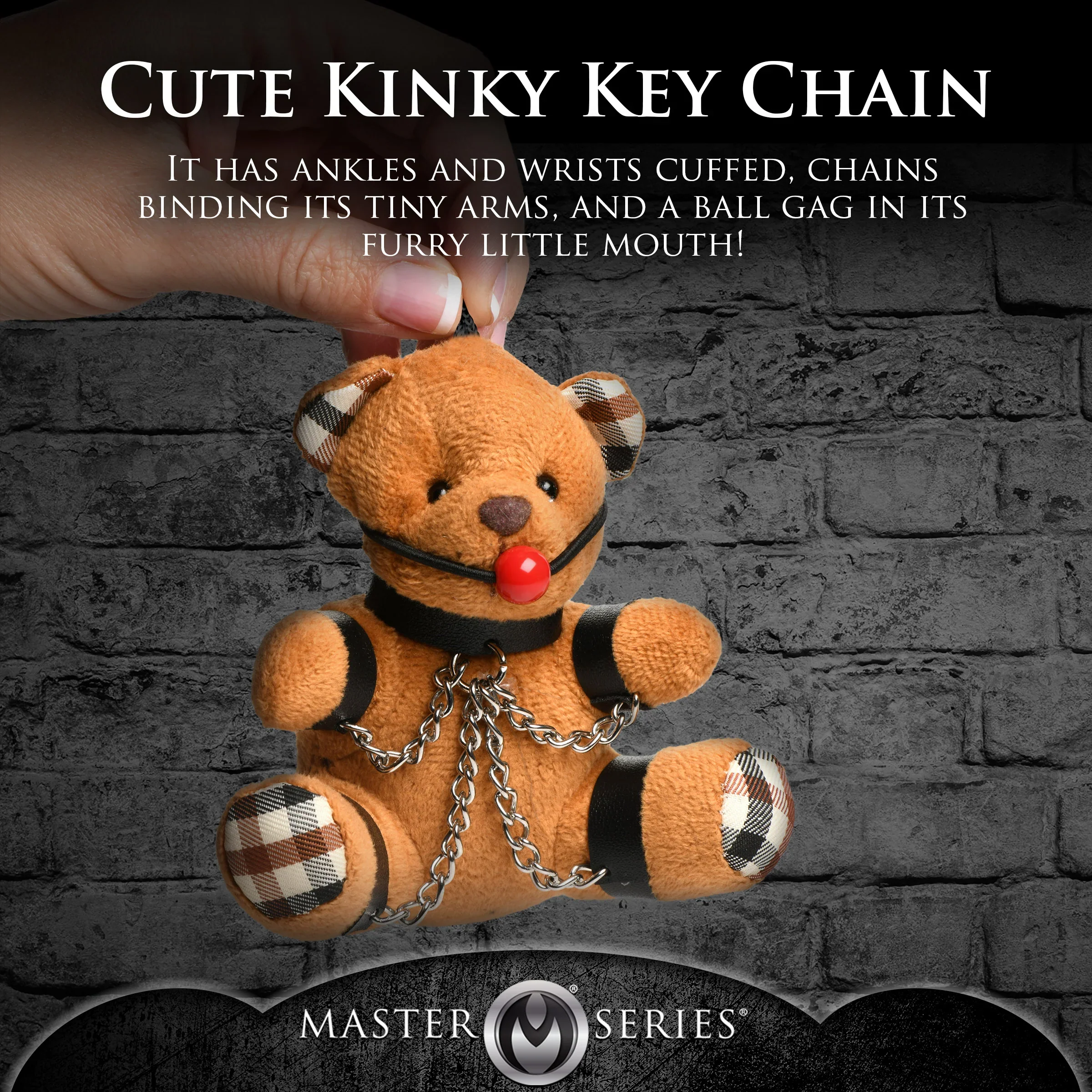 Bondage Teddy Bear Keychain Gagged by XR Brand - Image 3