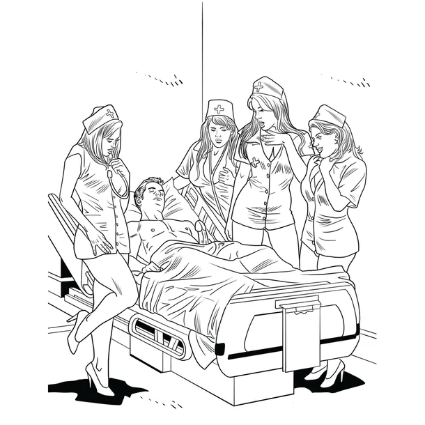 XXX Nurses Adult Coloring Book by Wood Rocket - Image 4